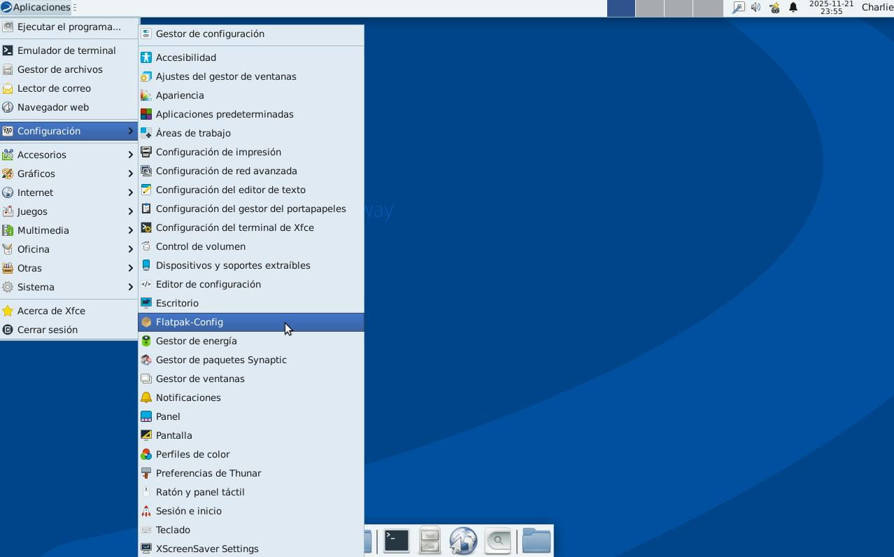 Abrir Flatpak-Config