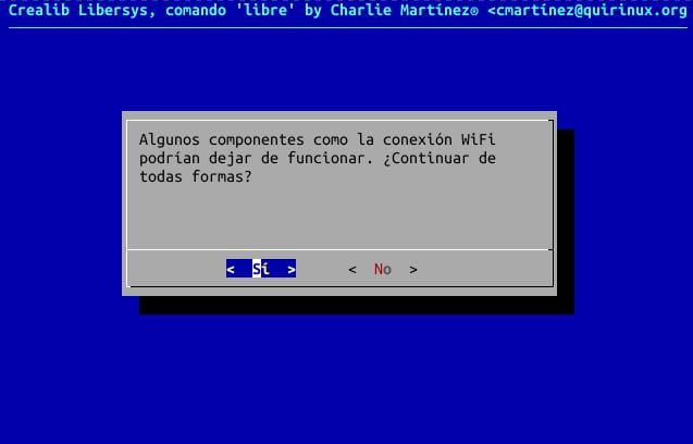 Advertencia sobre wifi