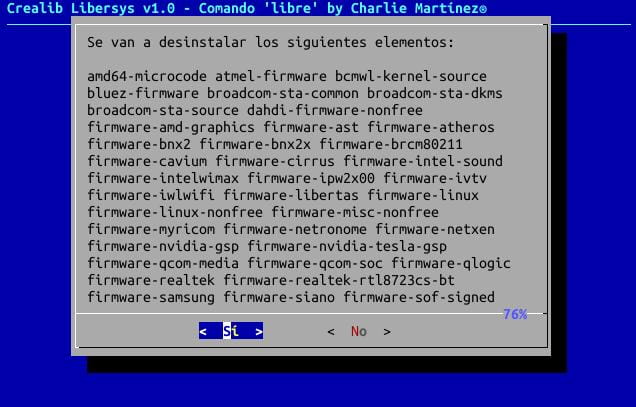 Confirmar desinstalación